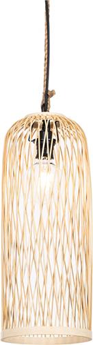 QAZQA calamus - Landelijke Hanglamp voor buiten - 1 lichts - Ø 25 cm - Naturel - Buitenverlichting