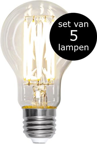 Star Trading - 5-Pack | LED - Standaard Bol - E27 - 3.8W - Warm Wit - 3000K