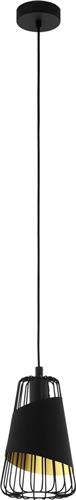 EGLO Austell Hanglamp - E27 - 16.5 cm - Zwart, goud