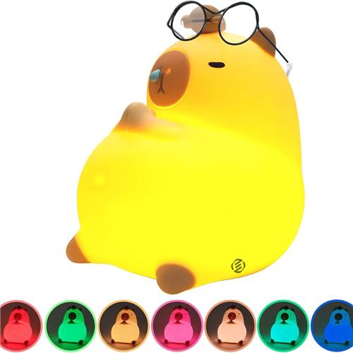 Equivera Capybara Lamp - Capibara Lamp - Nachtlampje Kinderen - Nachtlampje Baby - Lampje Slaapkamer