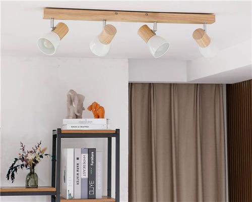 Lindby - buitenspot - 4lichts - hout, metaal - H: 17 cm - E14 - licht hout, wit