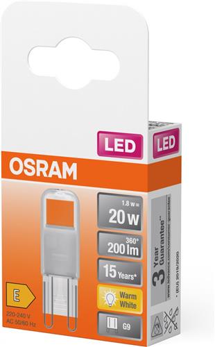 Osram LED Capsule G9 Helder 1.8W 200lm - 827 Zeer Warm Wit | Vervangt 20W