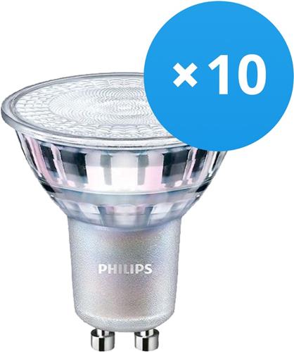 Voordeelpak 10x Philips MASTER Value LEDspot GU10 PAR16 4.9W 355lm 36D - 922-927 Dim To Warm | Beste Kleurweergave - Dimbaar - Vervangt 50W