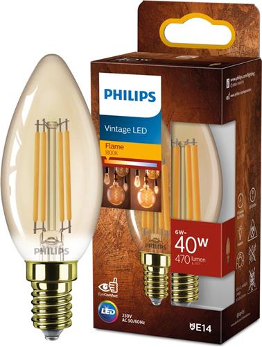 Philips Filamentlamp amber 40W B35 E14