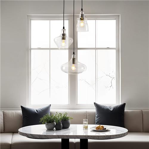 Design hanglamp Trinidad met transparant glas, 3-lichts