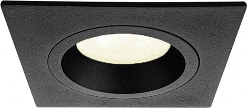 Inbouwspot Faas met Philips HUE White - Voor binnen / woonkamer / keuken / slaapkamer - spotje - Zwart - vierkant - IP20 - GU10 - Buitendiameter: 93MM - boorgat: 75-81MM - min. Inbouwdiepte: 70MM