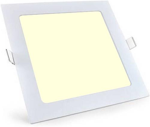 LED Downlight Slim Pro - Aigi - Inbouw Vierkant 12W - Warm Wit 3000K - Mat Wit - 165mm