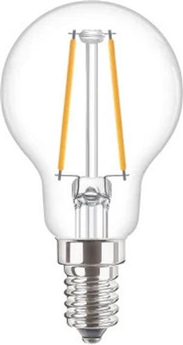 Philips - Corepro LEDluster E14 Filament Helderglas 2W 250lm - 827 Zeer Warm Wit - Vervangt 25W