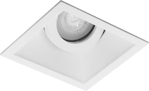 Spot Armatuur GU10 - Proma Zano Pro - GU10 Inbouwspot - Vierkant - Wit - Aluminium - Kantelbaar - 93mm