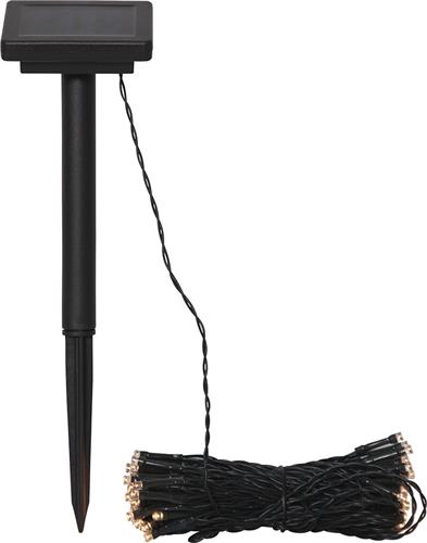 Star Trading Solar fairy lampjes basis, LED, voor buiten, zwart, schemersensor, warm wit, 10 m