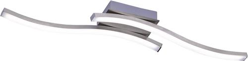 LED Plafondlamp - Plafondverlichting - Trion Ritonu - 10W - Warm Wit 3000K - Rechthoek - Mat Nikkel - Aluminium