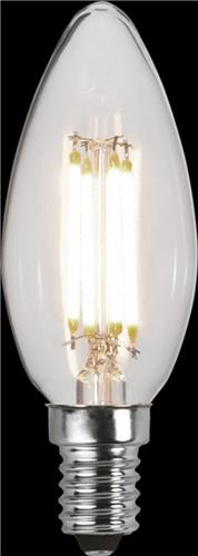 3 standen - Kaarslamp - E14 - 4.2W - Warm Wit - 3000K - Filament - Helder