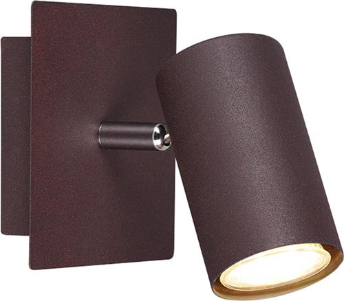 LED Wandspot - Torna Mary - GU10 Fitting - Vierkant - Roestkleur - Aluminium