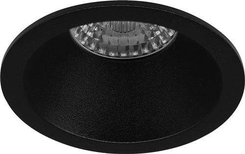 Spot Armatuur GU10 - Proma Pollon Pro - GU10 Inbouwspot - Rond - Zwart - Aluminium - Verdiept - Ø82mm