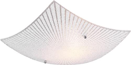 LED Plafondlamp - Plafondverlichting - Trion Elize - E27 Fitting - 1-lichts - Vierkant - Mat Chroom - Aluminium