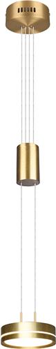 LED Hanglamp - Hangverlichting - Trion Franco - 7.2W - 1-lichts - Warm Wit 3000K - Dimbaar - Rond - Mat Goud - Aluminium