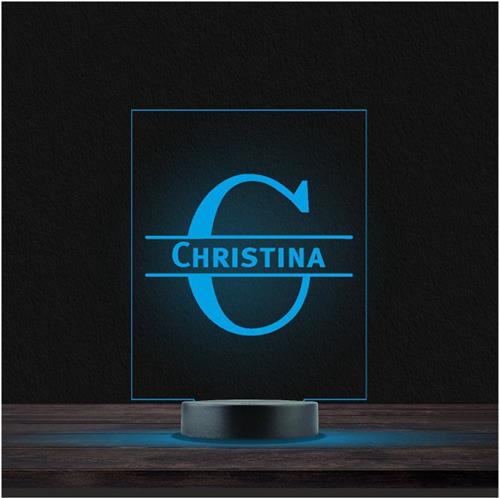 Led Lamp Met Naam - RGB 7 Kleuren - Christina