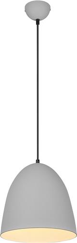 LED Hanglamp - Hangverlichting - Trion Lopez - E27 Fitting - 1-lichts - Rond - Mat Grijs - Aluminium