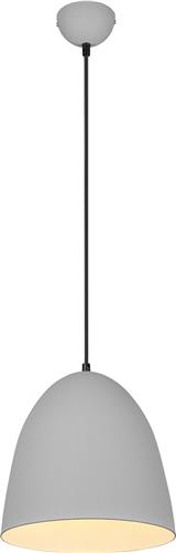 LED Hanglamp - Hangverlichting - Torna Lopez - E27 Fitting - 1-lichts - Rond - Mat Grijs - Aluminium