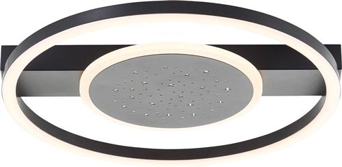 Brilliant Reno - Plafondlamp - LED 26W - 3000K - Zwart