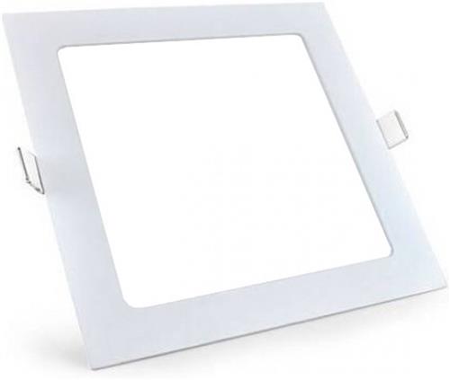 LED Downlight Slim - Igia - Inbouw Vierkant 6W - Helder/Koud Wit 6000K - Mat Wit - 115mm
