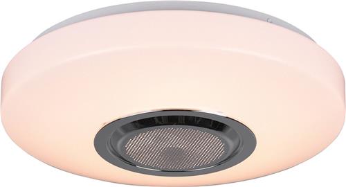 LED Plafondlamp - Torna Niamy - 10W - Bluetooth Luidspreker - RGBW - Dimbaar - Afstandsbediening - Rond - Mat Wit