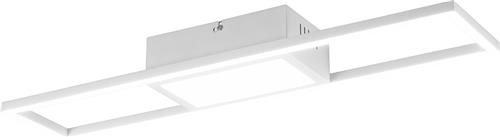 LED Plafondlamp - Plafondverlichting - Trion Riyaz - 22W - Aanpasbare Kleur - Afstandsbediening - Dimbaar - Rechthoek - Mat Wit - Aluminium