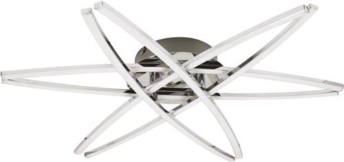 LED Plafondlamp - Plafondverlichting - Akalon - 35W - Natuurlijk Wit 4000K - Mat Chroom - Aluminium