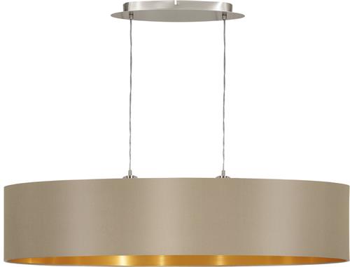 EGLO Maserlo - Hanglamp - 100 cm - Grijs/Taupe/Goud