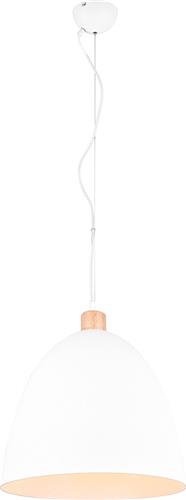 LED Hanglamp - Trion Jaguar - E27 Fitting - Rond - Mat Wit - Aluminium - Tot 60W