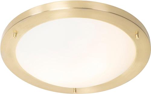 QAZQA yuma - Moderne Plafondlamp voor buiten - 2 lichts - Ø 41 cm - Goud/messing - Buitenverlichting