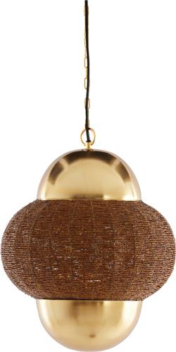 Light & Living Hanglamp Cetara - Kralen - 33cm - Bruin/Brons
