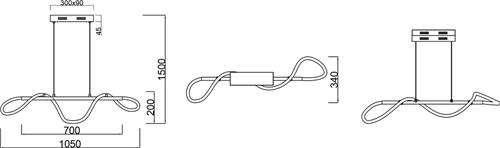 LED Hanglamp - Trion Argino - 28W - Natuurlijk Wit 4000K - Dimbaar - Chroom - Metaal