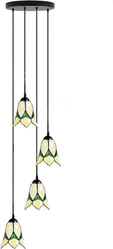 Art Deco Trade - Tiffany Kroonluchter Lovely Flower Yellow 4