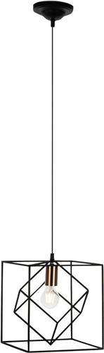 Brilliant - TYCHO hanglamp 93594/76 - E27 - zwart,koper