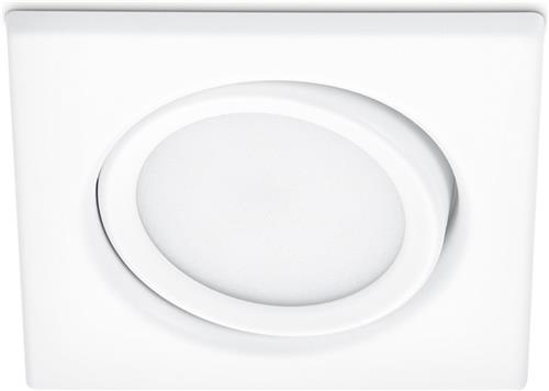 LED Spot - Inbouwspot - Torna Roluno - 5W - Warm Wit 3000K - Vierkant - Mat Wit - Aluminium