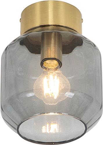 QAZQA stiklo - Moderne Plafondlamp - 1 lichts - Ø 175 mm - Goud/messing - Woonkamer | Slaapkamer | Keuken