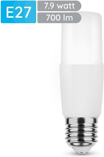 Modee E27 LED Lamp 7.9W - 700lm - 4000K - Neutraal Wit - LED Stick Lamp T37 - Vervangt 70W Halogeen Gloeilamp