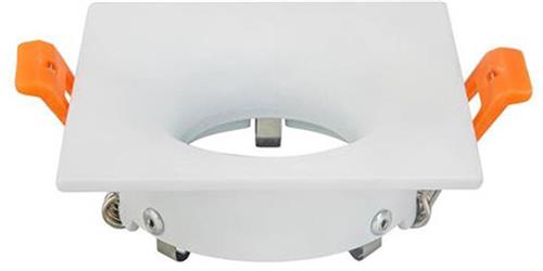 Spot Armatuur GU10 - GU10 Inbouwspot - Vierkant - Wit - Aluminium - 85mm