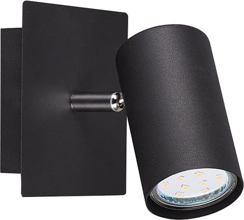 LED Wandspot - Torna Mary - GU10 Fitting - Vierkant - Mat Zwart - Aluminium