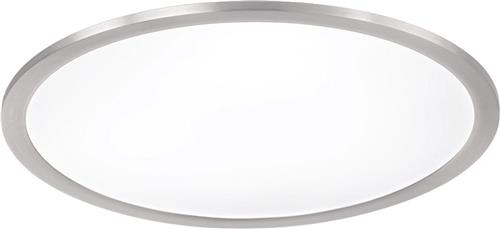 LED Plafondlamp WiZ - Smart LED - Trion Givon - 20W - Aanpasbare Kleur - Dimbaar - Afstandsbediening - Rond - Mat Nikkel - Aluminium
