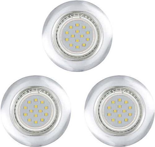 EGLO Peneto - Inbouwspotje - LED - Ø78mm. - Chroom - Set 3 Spots - inclusief lichtbronnen