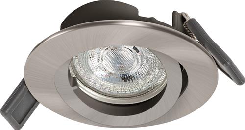 LEDVANCE Spotverlichting: voor plafond, GU1-, RECESS DOWNLIGHT TWISTLOCK GU1- / 4,3- W, 22-24- V, stralingshoek: 36, Warm White, 27- K, body materiaal: aluminum, IP2-