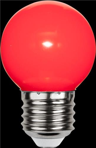 Prikkabel - Kogellamp - E27 - 1W - Rood