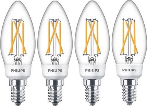 4 stuks Philips SceneSwitch led 5W-2.5W-1W E14 filament kaars