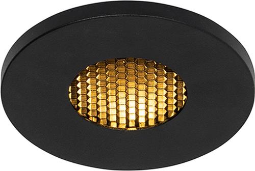 QAZQA shed - Moderne Inbouwspot voor badkamer - 1 lichts - Ø 85 mm - Zwart -