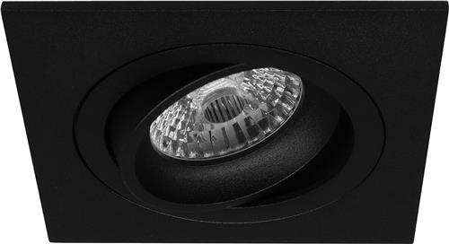 Spot Armatuur GU10 - Proma Borny Pro - GU10 Inbouwspot - Vierkant - Zwart - Aluminium - Kantelbaar - 92mm