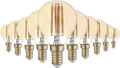 E14 LED filament 4W G45 lamp (10 stuks) - Warm wit licht - Verre - Pack de 10 - Wit Chaud 2300K - 3500K - SILUMEN