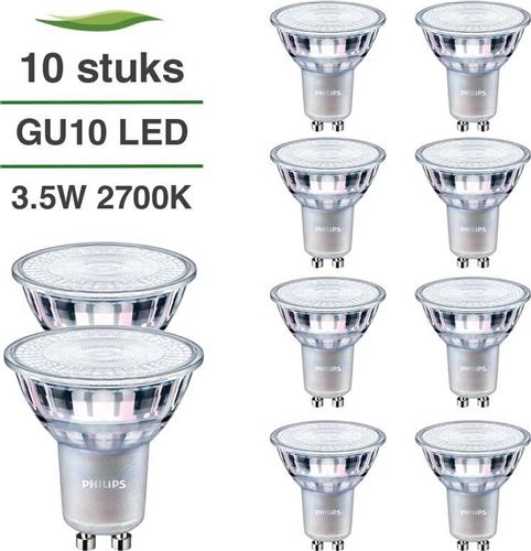 Philips GU10 LED lamp - 10-pack - 3.5W - 2700K warm wit