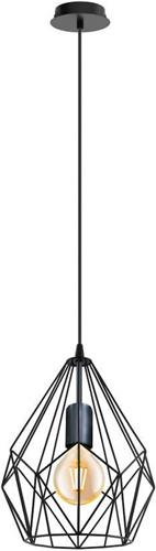 EGLO Carlton Hanglamp - E27 - 23.5 cm - Zwart